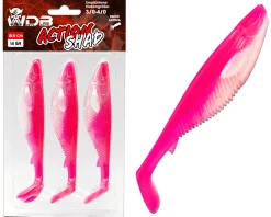 Wild Devil Baits Action Shad Hot Pink Gummifisch Kunstköder Softlure Gummiköder Hecht Barsch Zander Angelköder Raubfischköder Angelköder