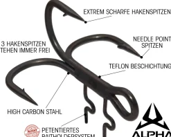 Wild Devil Baits Alpha Baitholder Treble Hook Drilling Assist Treble Hook Genickdrilling Angelzubehör