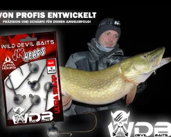 Wild Devil Baits Alpha Baitholder Jighead 5 Stück Jighaken Jigkopf Bleikopf Jig Haken Gummifisch  Angelköder