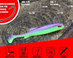 Wild Devil Baits Alpha Dropshot Hooks Drop Shot Haken DS Hooks Finesse Hook Raubfischhaken Angelhaken Angelzubehör