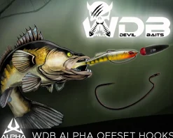 Wild Devil Baits Alpha Offset Hook Dropshot Haken Drop Shot Hooks Finesse Hook Raubfischhaken  Angelzubehör