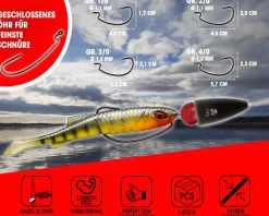 Wild Devil Baits Alpha Offset Hook Dropshot Haken Drop Shot Hooks Finesse Hook Raubfischhaken  Angelzubehör