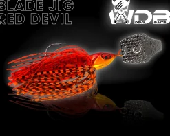 Wild Devil Baits Blade Jig Red Devil Chatterbait Spinnköder Chatter Bait Kunstköder Barsch Hecht Zander Angelköder