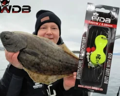 Wild Devil Baits Buttlöffel Rig UV Yellow Butt Lure with Rig Butt Löffel Vorfach montiert Plattfisch Meeresvorfach Brandungsvorfach Angelköder