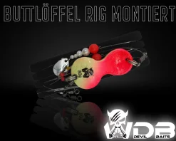 Wild Devil Baits Buttlöffel Rig Luminus Pink Butt Lure with Rig Angelköder