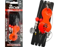 Wild Devil Baits Buttlöffel Rig UV Red Butt Lure with Rig  Angelköder