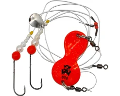 Wild Devil Baits Buttlöffel Rig UV Red Butt Lure with Rig  Angelköder