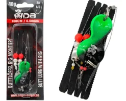 Wild Devil Baits Buttlöffel Rig Atom Black Butt Lure with Rig Angelköder