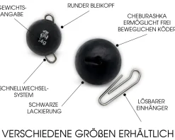 Wild Devil Baits Cheburashka Flex Heads Jig Ball Angelköder