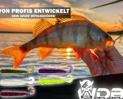 Wild Devil Baits Curly Worm Mix 5cm UL Mini Gummifisch Gummiköder Barsch Forelle Angelköder