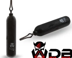 Wild Devil Baits Drop Shot Blei Stabblei Dropshot Sinkers Finesse Lead Angelblei Black Jighaken