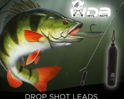 Wild Devil Baits Drop Shot Blei Stabblei Dropshot Sinkers Finesse Lead Angelblei Black Jighaken