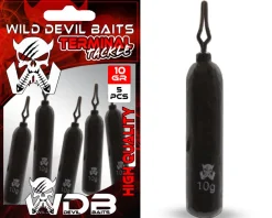 Wild Devil Baits Drop Shot Blei Stabblei Dropshot Sinkers Finesse Lead Angelblei Black Jighaken