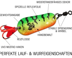 Wild Devil Baits Fire Tiger Blinker Raubfisch Köder Spoon Löffelblinker Kunstköder Angelköder