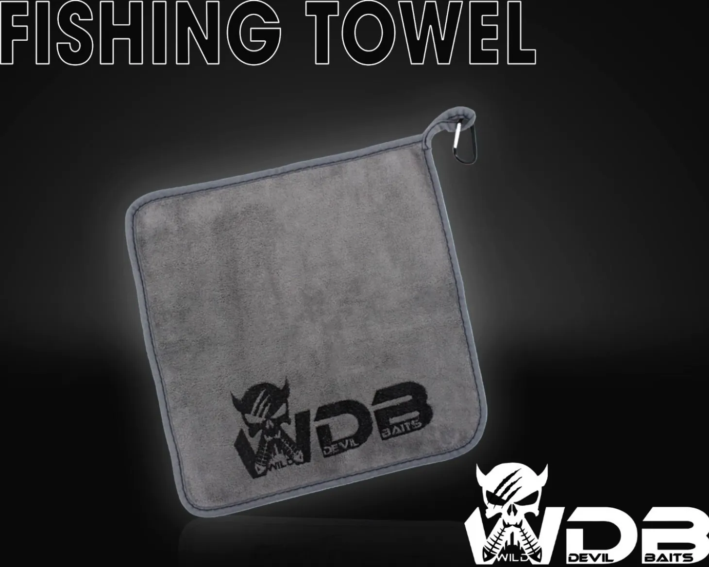 Wild Devil Baits Fishing Towel Angel Handtuch für Raubfischangler Angelhandtuch Werkzeug - Messer - Zubehör