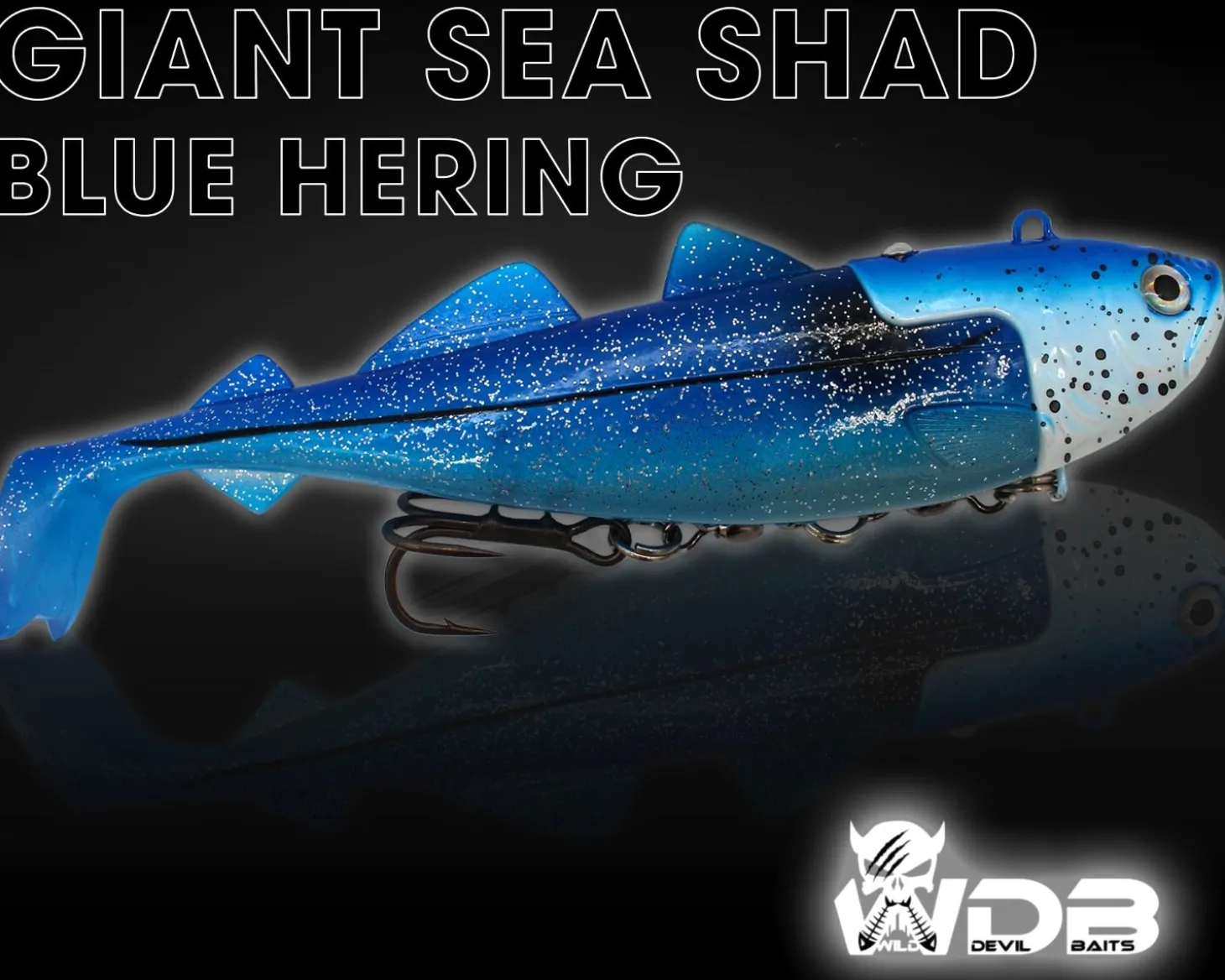 Wild Devil Baits Giant Sea Shad Dorsch Heilbutt Seelachs Köder Meeresangeln Angelköder