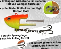 Wild Devil Baits Giant Sea Shad Dorsch Heilbutt Seelachs Köder Meeresangeln Angelköder