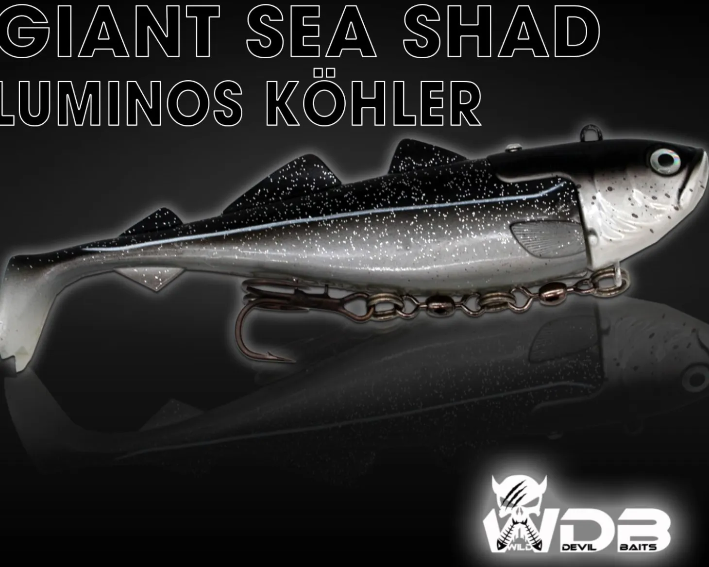 Wild Devil Baits Giant Sea Shad Dorsch Heilbutt Seelachs Köder Meeresangeln Angelköder