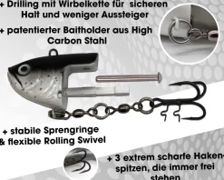 Wild Devil Baits Giant Sea Shad Dorsch Heilbutt Seelachs Köder Meeresangeln Angelköder