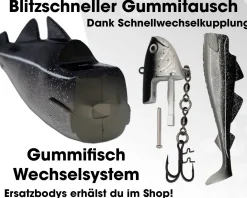 Wild Devil Baits Giant Sea Shad Dorsch Heilbutt Seelachs Köder Meeresangeln Angelköder