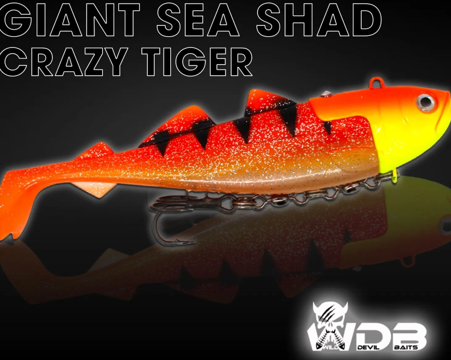 Wild Devil Baits Giant Sea Shad Dorsch Heilbutt Seelachs Köder Meeresangeln Angelköder