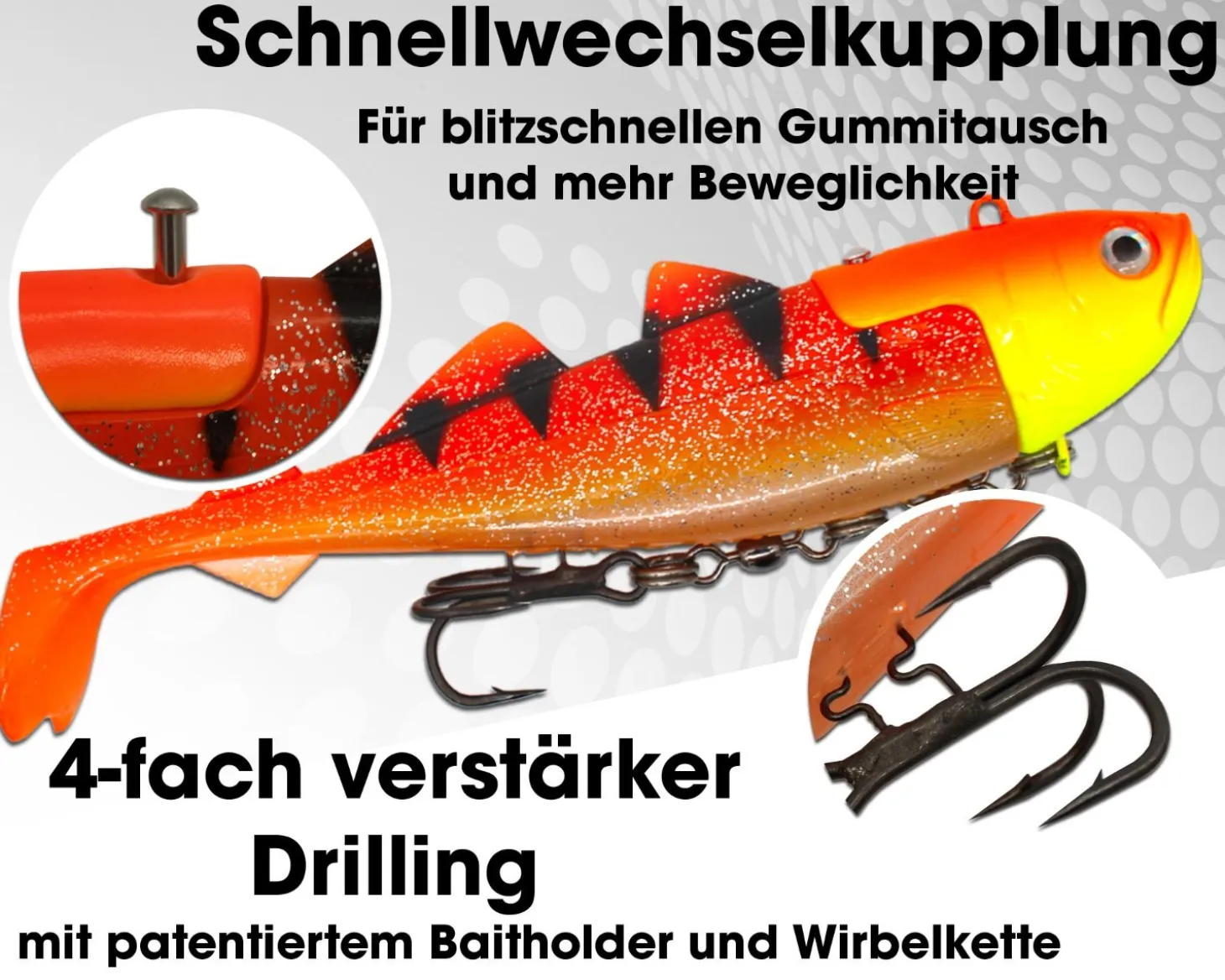 Wild Devil Baits Giant Sea Shad Dorsch Heilbutt Seelachs Köder Meeresangeln Angelköder
