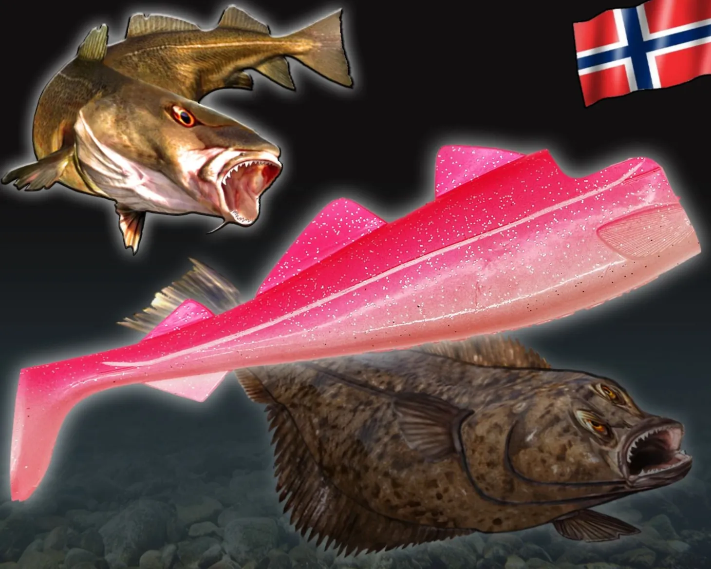 Wild Devil Baits Giant Sea Ersatz Body Shad Dorsch Heilbutt Seelachs Angelköder