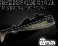 Wild Devil Baits Giant Sea Ersatz Body Shad Dorsch Heilbutt Seelachs Angelköder