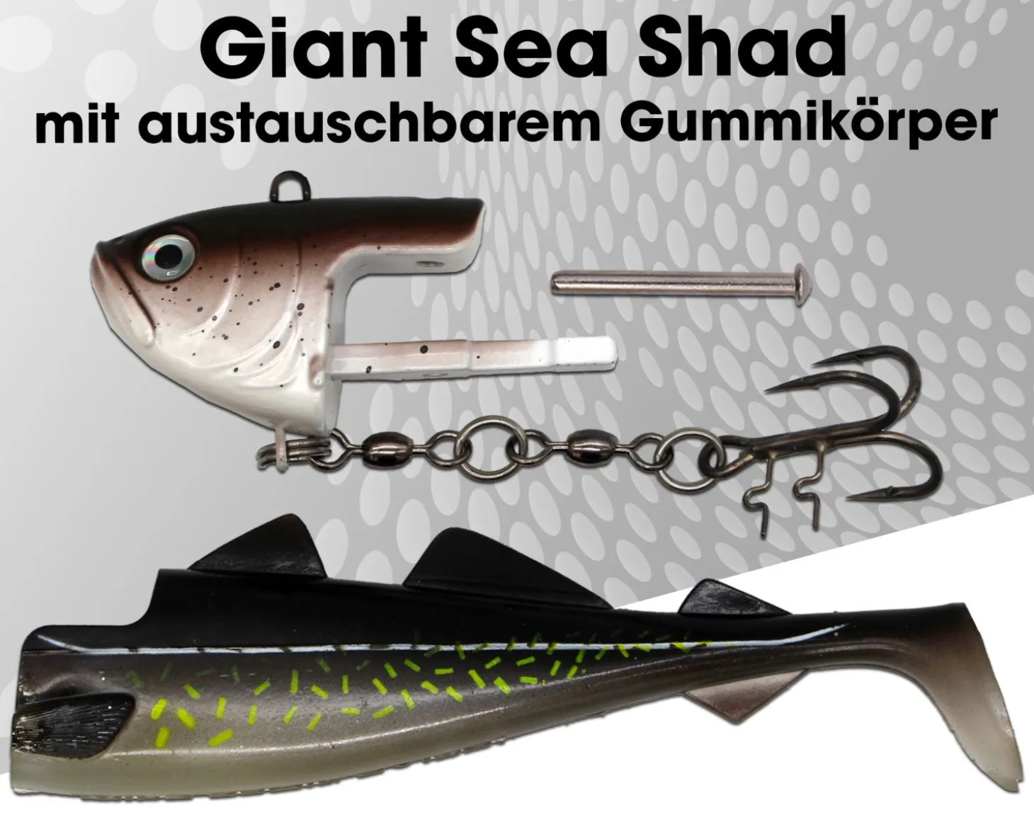 Wild Devil Baits Giant Sea Ersatz Body Shad Dorsch Heilbutt Seelachs Angelköder