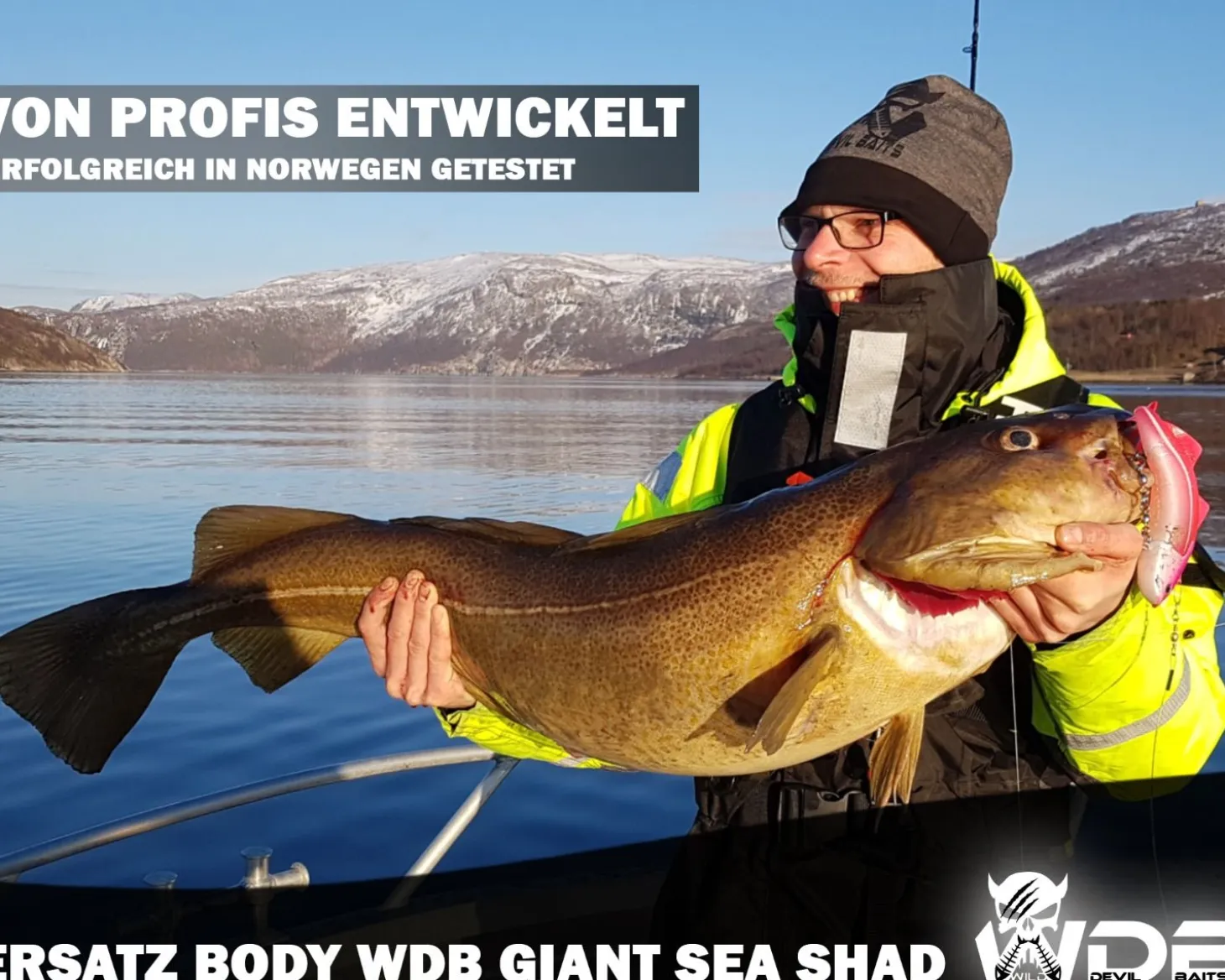 Wild Devil Baits Giant Sea Ersatz Body Shad Dorsch Heilbutt Seelachs Angelköder