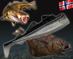 Wild Devil Baits Giant Sea Ersatz Body Shad Dorsch Heilbutt Seelachs Angelköder