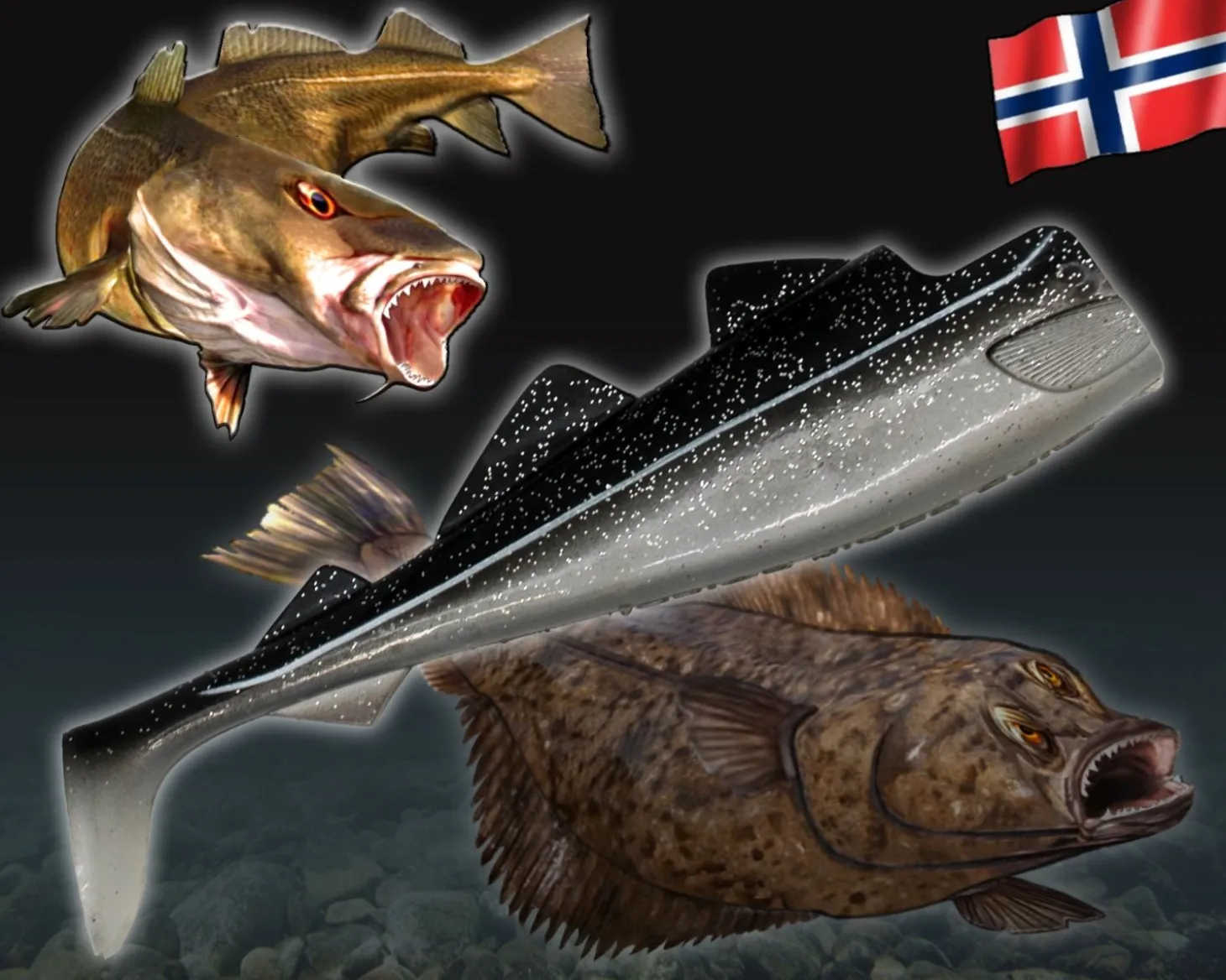 Wild Devil Baits Giant Sea Ersatz Body Shad Dorsch Heilbutt Seelachs Angelköder