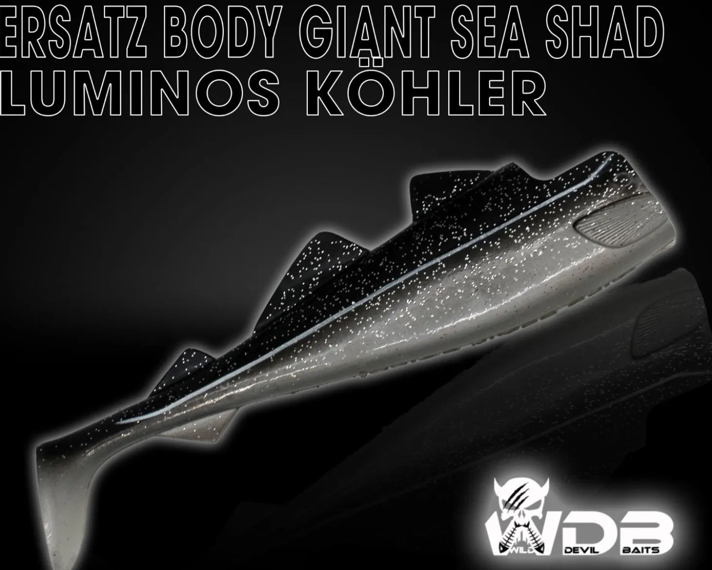 Wild Devil Baits Giant Sea Ersatz Body Shad Dorsch Heilbutt Seelachs Angelköder