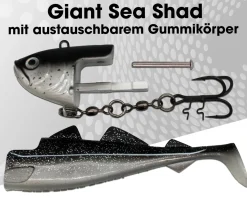 Wild Devil Baits Giant Sea Ersatz Body Shad Dorsch Heilbutt Seelachs Angelköder