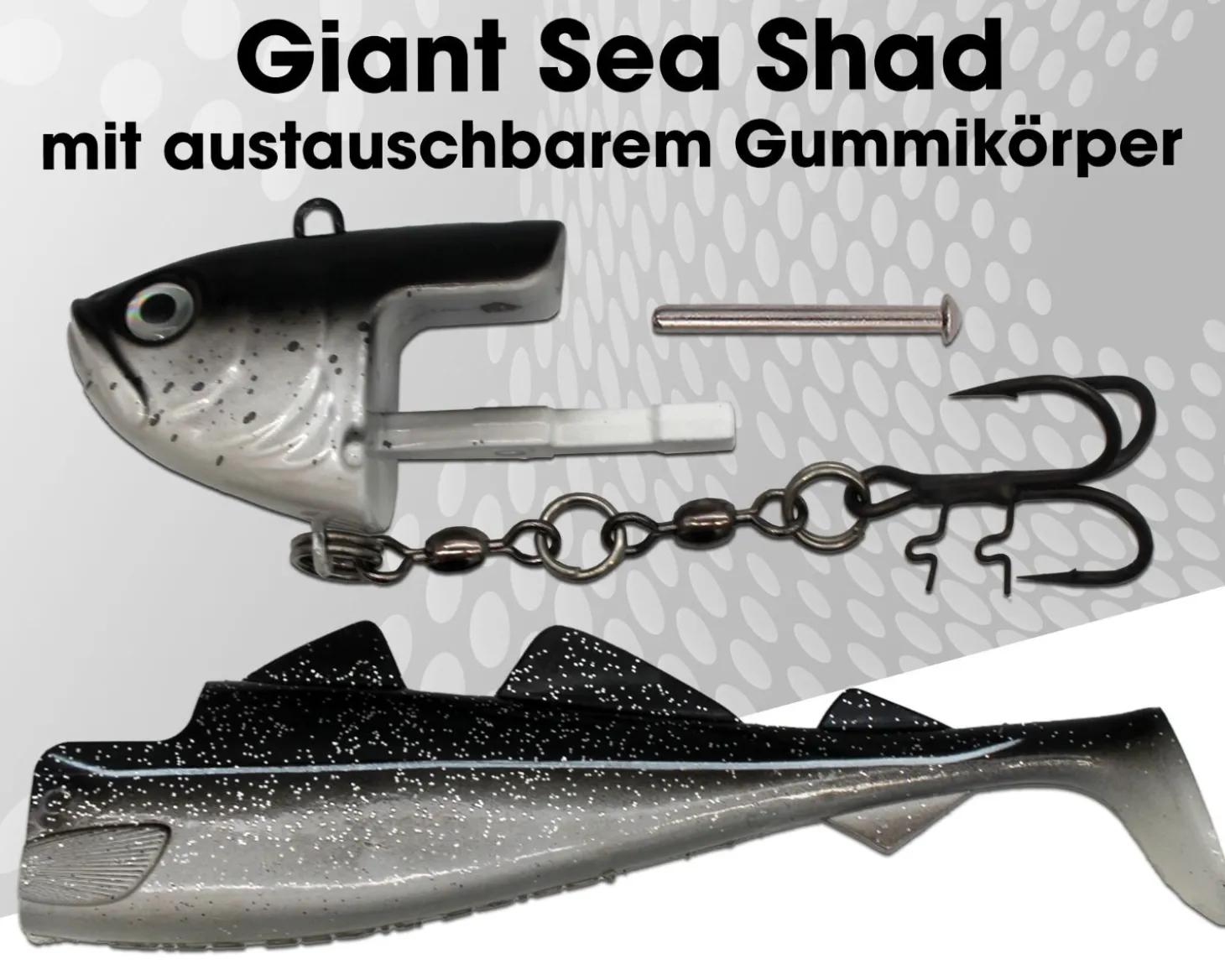 Wild Devil Baits Giant Sea Ersatz Body Shad Dorsch Heilbutt Seelachs Angelköder