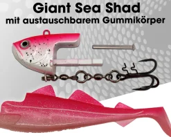 Wild Devil Baits Giant Sea Ersatz Body Shad Dorsch Heilbutt Seelachs Angelköder