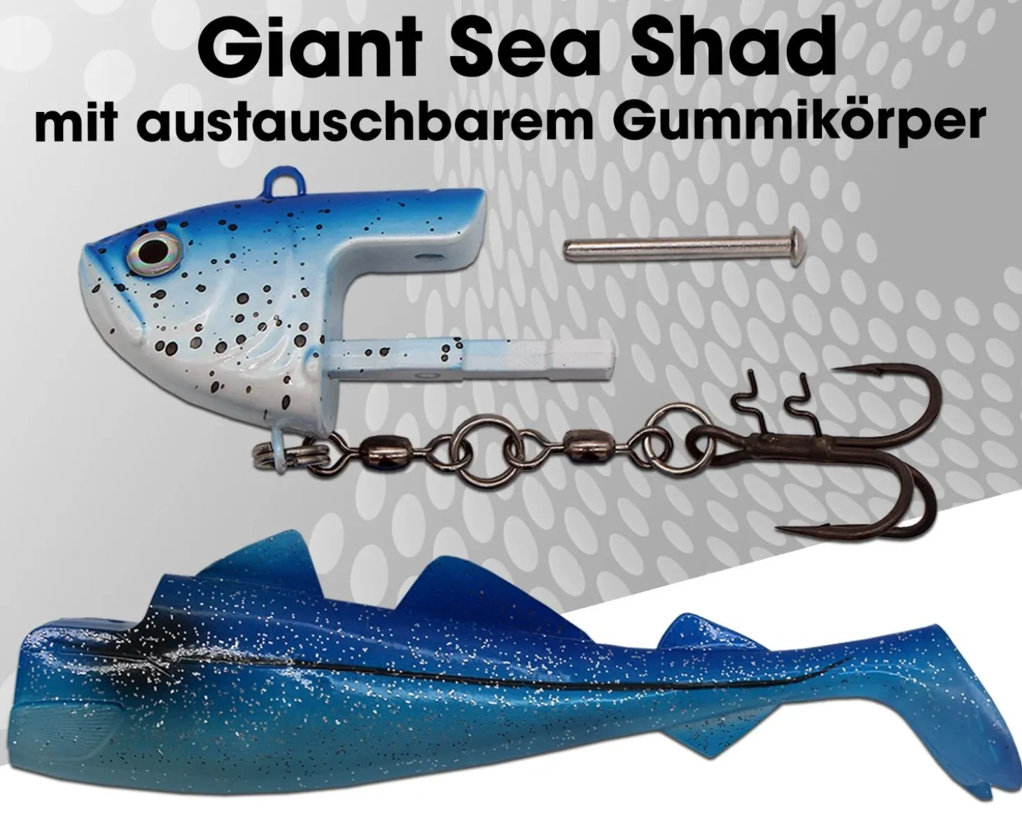 Wild Devil Baits Giant Sea Ersatz Body Shad Dorsch Heilbutt Seelachs Angelköder