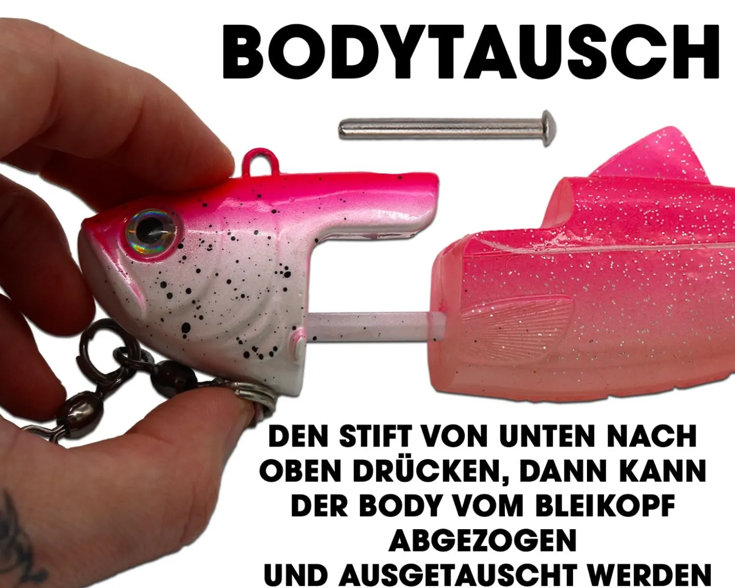 Wild Devil Baits Giant Sea Ersatz Body Shad Dorsch Heilbutt Seelachs Angelköder
