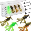 Wild Devil Baits Krebs Sortiment mit Box Crazy Craw mit Jighaken Crawler Set Angelköder