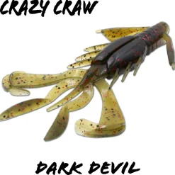 Wild Devil Baits Krebs Sortiment mit Box Crazy Craw mit Jighaken Crawler Set Angelköder