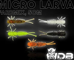 Wild Devil Baits  Micro Larva Mix 5cm UL Mini Gummifisch Gummiköder Barsch Forelle Angelköder