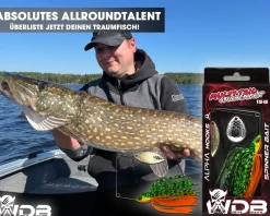 Wild Devil Baits Multi Tail Spinnerbait Spinner Bait Kunstköder Spin Jig Angelköder Barsch Hecht Zander-Fire Tiger Angelköder