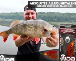 Wild Devil Baits Multi Tail Spinnerbait Spinner Bait Kunstköder Spin Jig Angelköder Barsch Hecht Zander-Red Devil Angelköder