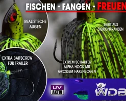 Wild Devil Baits Multi Tail Spinnerbait Spinner Bait Kunstköder Spin Jig Angelköder Barsch Hecht Zander Angelköder