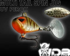 Wild Devil Baits Multi Tail Spin Jig Bleikopfspinner Jig Spinner Kunstköder Wechselblätter Spinner