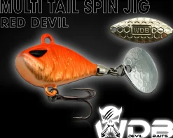 Wild Devil Baits Multi Tail Spin Jig Bleikopfspinner Jig Spinner Kunstköder Wechselblätter Spinner