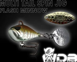 Wild Devil Baits Multi Tail Spin Jig Bleikopfspinner Jig Spinner Kunstköder Wechselblätter Spinner