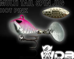 Wild Devil Baits Multi Tail Spin Jig Bleikopfspinner Jig Spinner Kunstköder Wechselblätter Spinner