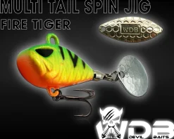 Wild Devil Baits Multi Tail Spin Jig Bleikopfspinner Jig Spinner Kunstköder Wechselblätter Spinner