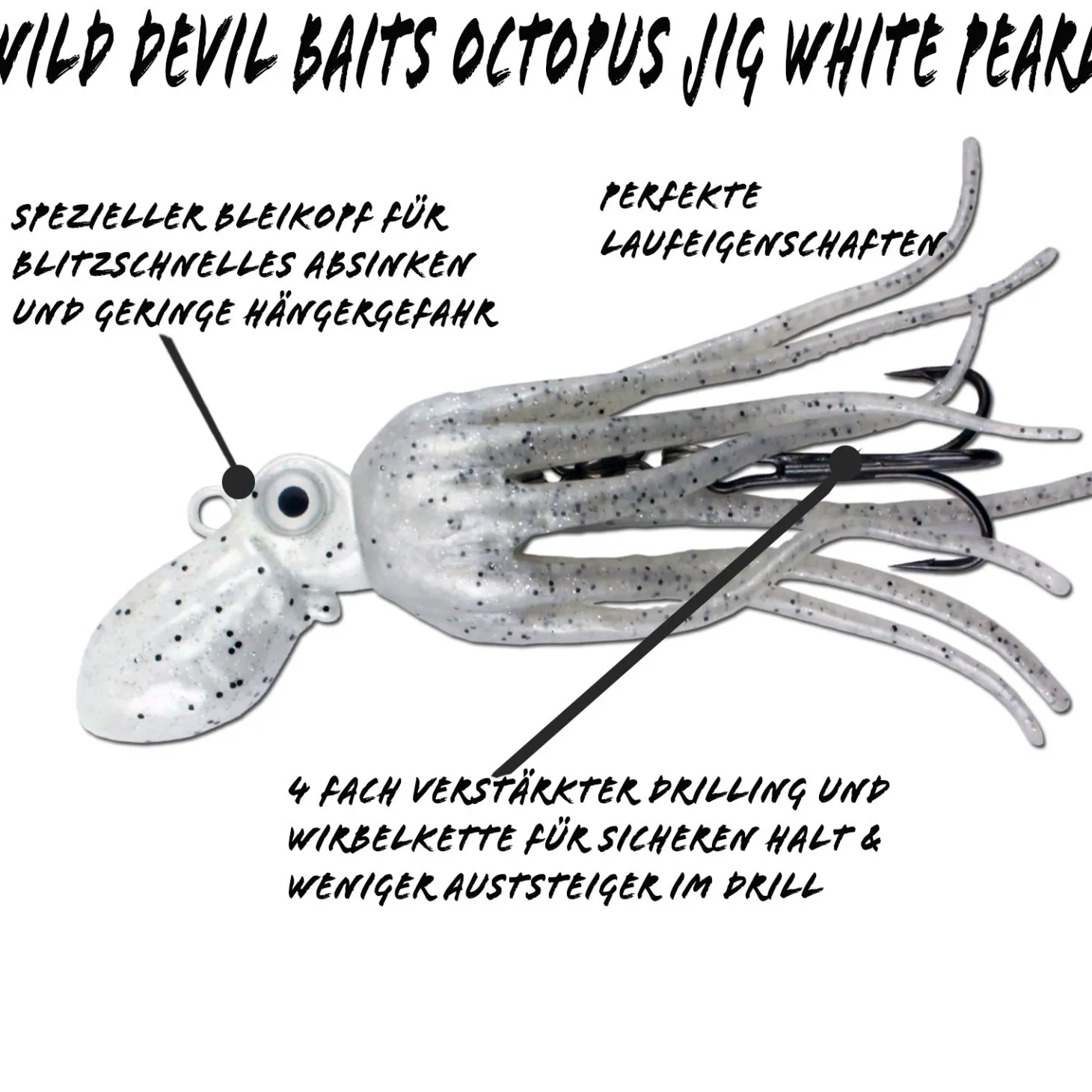 Wild Devil Baits Octopus Jig Dorsch Heilbutt Seelachs Köder Pilker Meeresangeln Meeresköder & Systeme